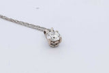 Approx. 0.6ctw Diamond Pendant Necklace In 14k White Gold 2g 16 Inch Eb1024sxzsa