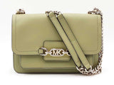 Michael Kors Heather Shoulder Bag In Sage Green Leather Fw0226rrdu