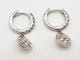 0.50 Cttw Lab Grown Diamonds 0.925 Silver 3.2g Dangle Earrings Do0525srde