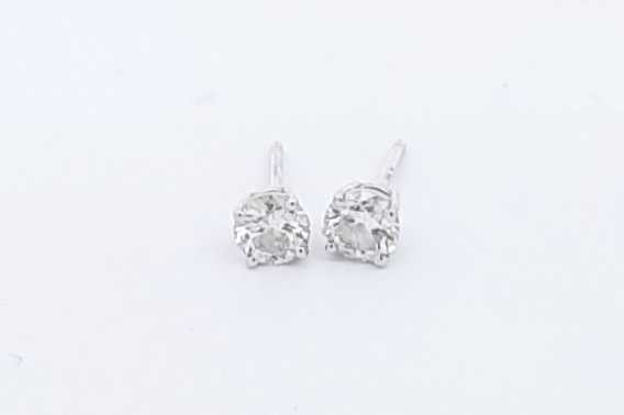 Approx. 0.4ctw Diamond Stud Earrings In 14k White Gold 0.04 Grams Eb1124loxsa