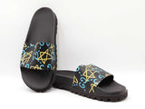 Gucci Ghost Slides In Star Print Black Rubber Size 12 Fw0926ixdu