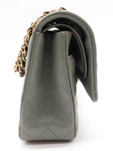 Chanel Classic Double Flap Green Quilted Caviar Leather Bag Do0625crxzde