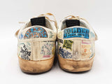 Golden Goose Superstar In Graffiti-printed White Leather Size It 42 Fw0925lrzdu