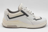 Prada White Leather & Mesh Sneakers Size 39 Eb1225lrxdu