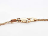 Diamond & Quartz Pendant With 14k Gold Wheat Chain 8.1 Grams 18 Inch Fw05269crdu