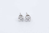 1.2cttw Diamond Stud Earrings In 14k White Gold 1.0 Gram Eb0226prxdu