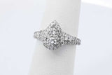 0.6cttw Diamond Ring In 14k White Gold 3.6 Grams Size 4.75 Eb0626prxdu