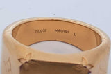 Louis Vuitton Monogram Gold Tone Signet Ring 16.3 Grams Size 10 Eb0726oxzde