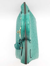 Hermes Birkin 25cm Vert Verone Green Ostrich Leather Gold Handbag Do0626ooxzxde