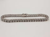 11.40 Cttw Lab Grown Diamonds 0.925 Silver 10.4g Bracelet 6.75 In Do0425lxzxde