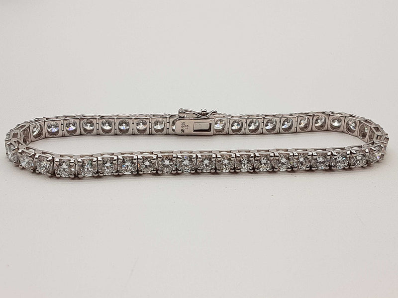 11.40 Cttw Lab Grown Diamonds 0.925 Silver 10.4g Bracelet 6.75 In Do0425lxzxde