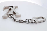 Louis Vuitton Silver Tone Lv Initials Key Holder Bag Charm Eb0726lxzdu