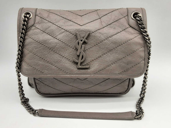 Yves Saint Laurent Ysl Niki Gray Chain Shoulder Bag Do0924wxzde