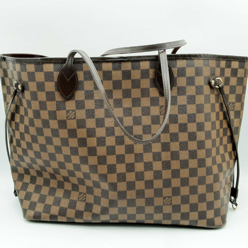 Louis Vuitton Damier Ebene Neverfull Leather Handbag Hs0624ewxsa