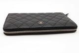 Chanel Quilted Caviar Zip Around Organizer Wallet Eb0926orxsa