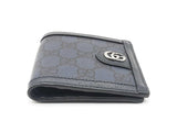 Gucci Ophidia Bifold Wallet In Navy Blue Gg Supreme Coated Canvas Fw0526lcrdu