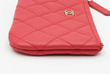 Chanel Red Quilted Caviar Leather Mini O-case Pouch Eb0226pxzdu