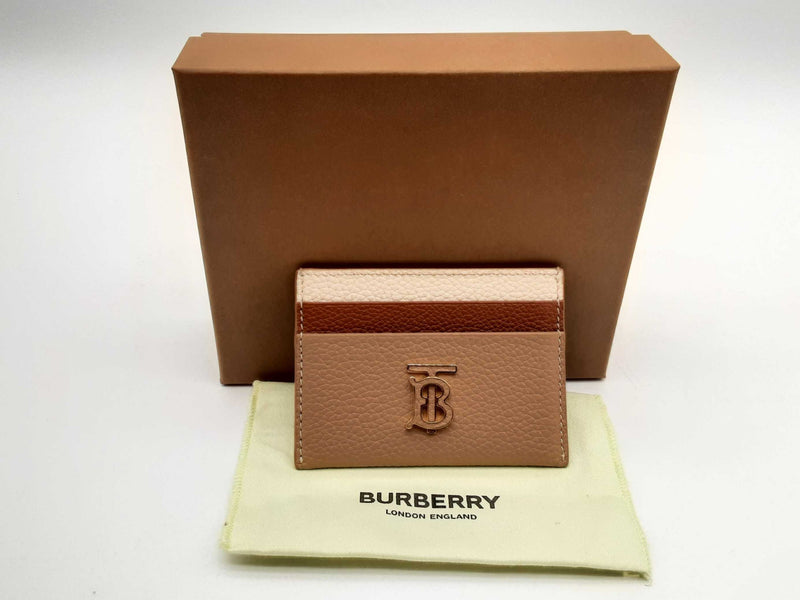 Burberry Tb Monogram Brown Leather Card Holder Wallet Do0524lxzde