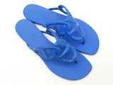 Hermès Egerie Chaine D'ancre Sandals In Blue Tpu Rubber Size 7.5 Fw1026ozxdu