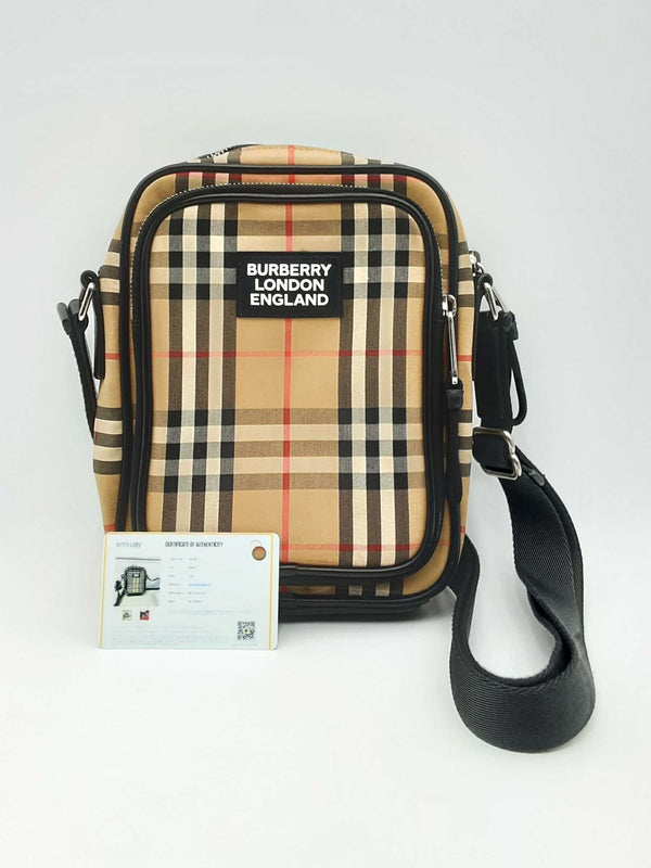 Burberry "Vintage Check" Messenger Bag In Archive Beige Fw0824crdu