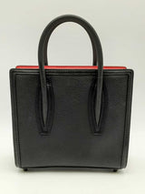 Christian Louboutin Paloma Black Leather Tote Top Handle Bag Eb1224wxzsa