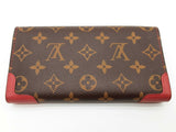 Louis Vuitton Sarah Retiro Brown Monogram Cherry Red Leather Wallet Do0926wxzde