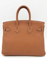 Hermes Birkin 25cm Gold Brown Togo Gold Hardware Handbag Do0626lrxzxde