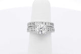 1.67cttw Diamond Wedding Set In 14k White Gold 8.7 Grams Size 4.75 Eb0526lcxzsa