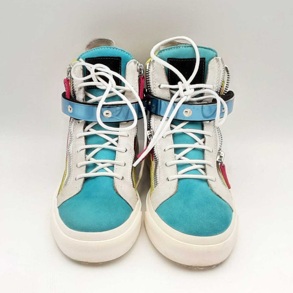 Giuseppe Zanotti Multi-color Suede High Top Sneakers Size 39.5 Hs0623oxzsa