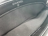 Chanel Sparkly Black Quilted Leather Double Zip Wallet On Chain Do1225lrxzde