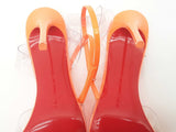 Christian Louboutin Spikoo Neon Orange Heels Size Eu 38.5 Do0525lxzde