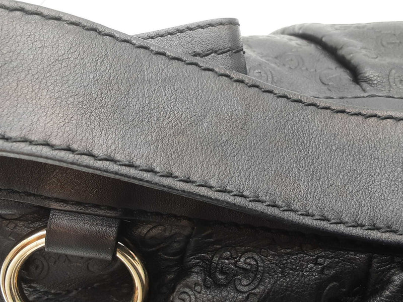 Gucci Sukey Black Guccissima Leather Hobo Shoulder Bag Do0925oxzde