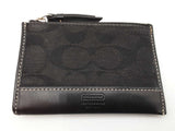Coach Zipper Black Signature Jacquard Zip Card Coin Holder Sd0826lzdu