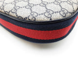 Gucci Attaché Shoulder Bag In Beige & Navy Gg Supreme Coated Canvas Fw0626erzdu