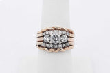 0.79cttw Diamond Wedding Set In 14k Yellow Gold 10.7 Grams Size 6.75 Eb0126ixzsa