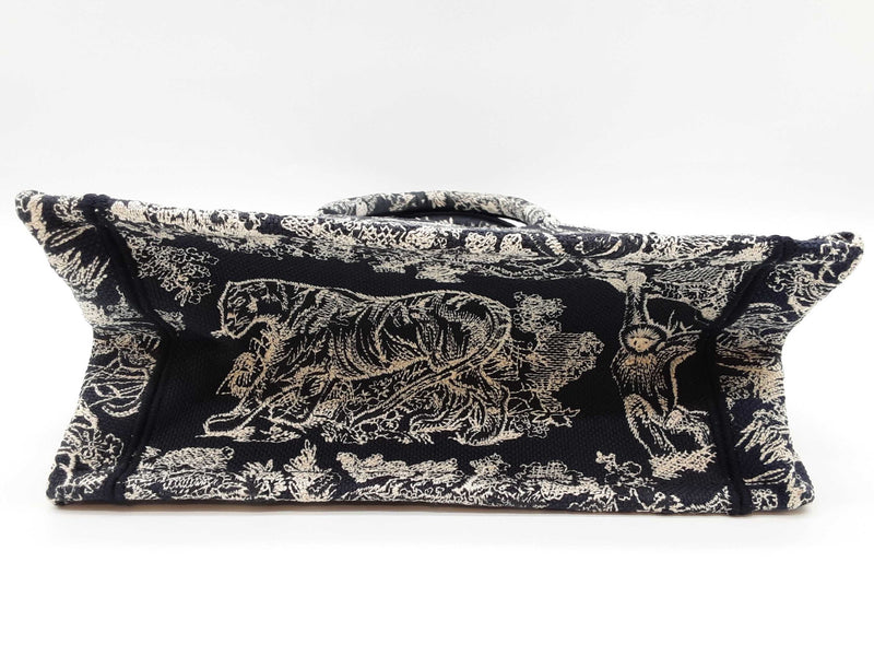 Christian Dior Toile De Jouy Blue Ecru Canvas Small Book Tote Do1025lxzxde