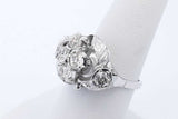 1.8cttw Diamond 14k White Gold Ring 4.7 Grams Size 7.25 Eb0725irxde