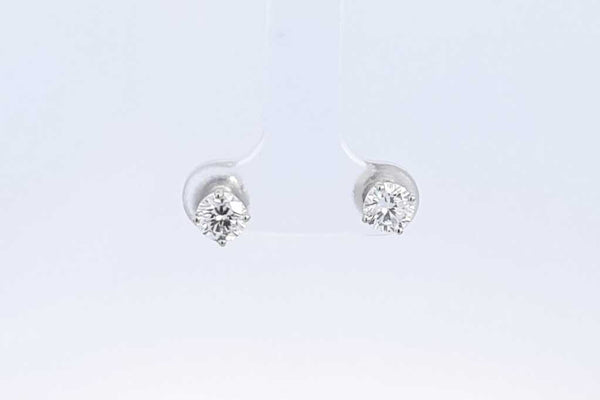 Approx. 1ctw Lab Grown Diamond Stud Screw Back Earrings 14k Wg 0.79g Eb0524orxsa