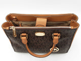 Michael Kors Mk Monogram Coated Canvas Kellen Satchel Sd0726izdu