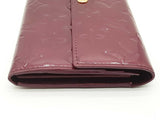 Louis Vuitton Sarah Purple Vernis Monogram Patent Leather Wallet Do0926lorde