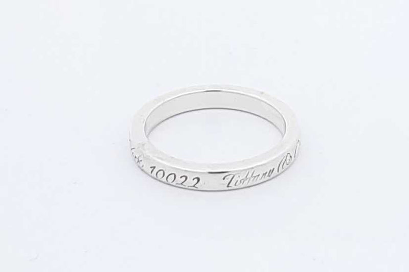 Tiffany & Co. Sterling Silver 727 Fifth Avenue New York Ring 2.7g Sz 5 Eb125oxdu