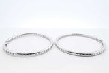 5.0 Cttw Lab Grown Diamond & 14k White Gold Hoop Earrings 17.7 Grams Fw0225lrzxdu