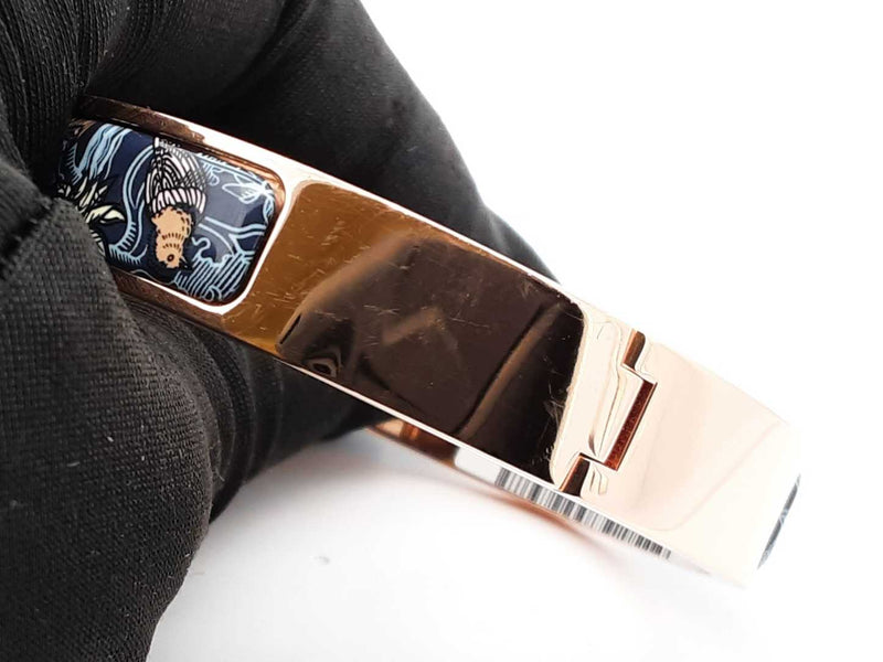 Hermès Clic H Sous Un Battement D'ailes Enamel Bracelet 6.5 Inch Fw1025orzdu