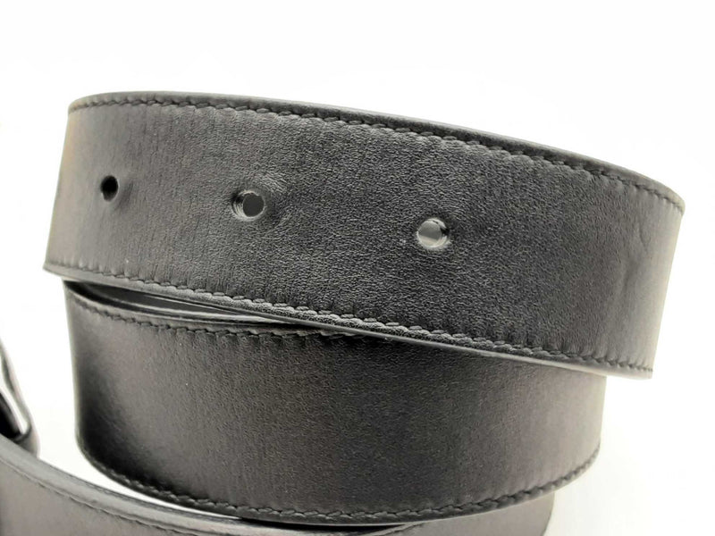 Gucci Marmont Thin Black Leather Belt & Gold-tone Double G Buckle Fw1124lxzsa