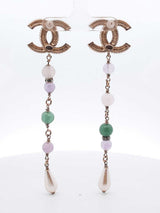 Chanel Faux Pearl, Strass, & Multi-stone Gold-tone Drop Earrings Fw0526lcrdu