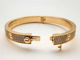 Cartier Classic Love Pave Diamonds 18k Yellow Gold 44.5g Size 16 Do1224lrxzxde