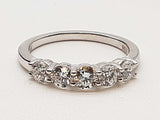1.00 Cttw Lab Grown Diamonds 14k White Gold 2.2g Ring Size 7 Do0525wexde