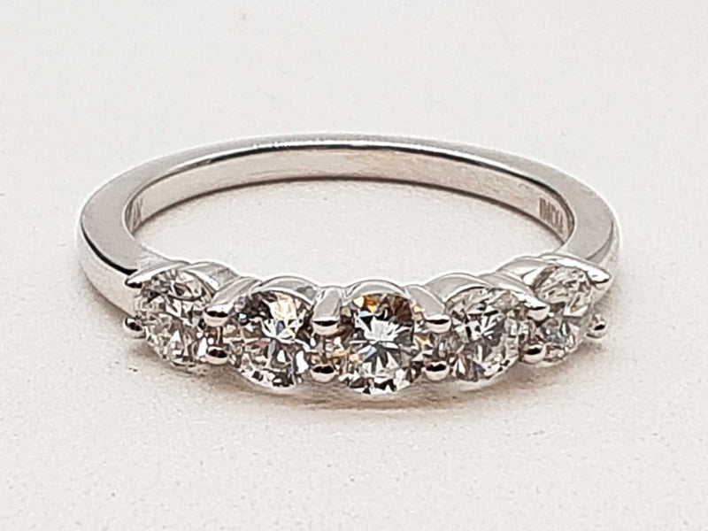 1.00 Cttw Lab Grown Diamonds 14k White Gold 2.2g Ring Size 7 Do0525wexde