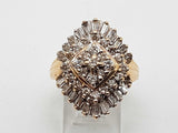 1.59 Cttw Natural Diamonds 14k Two Tone Gold 6.5g Ring Size 7 Do0726icrde