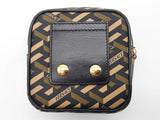 Versace La Greca Signature Khaki Green Black Square Zipper Pouch Do0426rxde